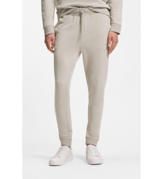 BOSS para hombre. 50509303 Pantalón Felpa Aplique logo beige (L), Casual, Algodón