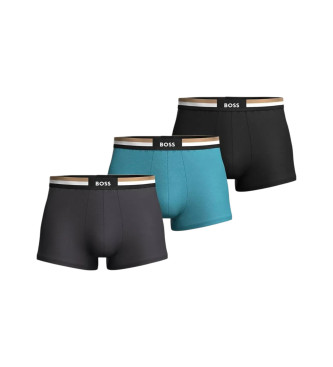 BOSS para hombre. 50516542 Set de tres boxers azul, marino, negro (S), Homewear, Algodón