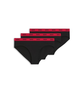 HUGO para mujer. 50469657 Set 3 Braguitas Triplet negro (XS), Homewear, Algodón
