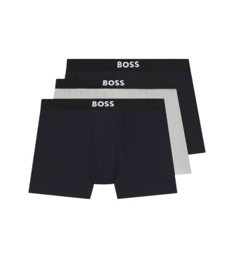 BOSS para hombre. 50544272 Set 3 Bóxers en algodón elástico gris (4XL), Homewear