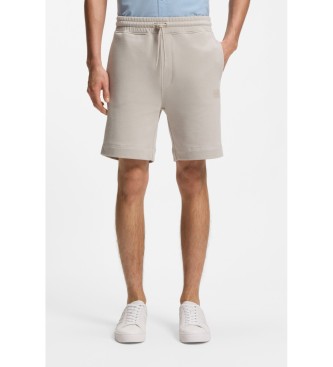 BOSS para hombre. 50511726 Shorts Felpa con parche beige (XXL), Casual, Algodón
