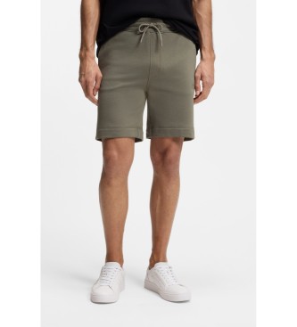 BOSS para hombre. 50511726 Shorts Felpa con parche verde (XL), Casual, Algodón