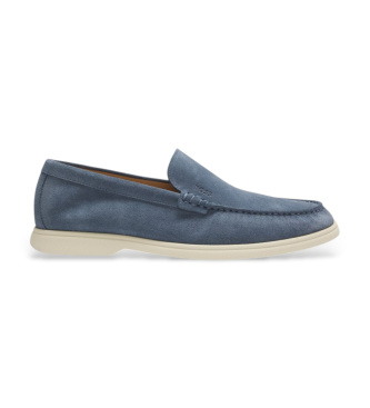 BOSS para hombre. 50543083 Mocasines de Piel Sienne azul (42), Plano, Ante, Ninguno, Casual
