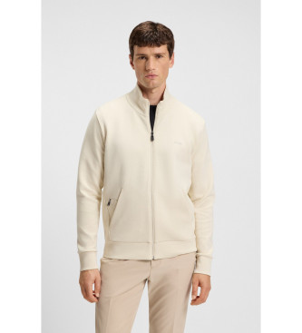 BOSS para hombre. 50506152 Jersey Skaz blanco (L), Beige, Casual, Poliéster