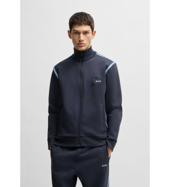 BOSS para hombre. 50530036 Sudadera Skaz marino (XS), Casual, Deportivo, Algodón, Multideporte