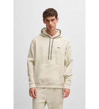 BOSS para hombre. 50519775 Sudadera Soody blanco roto (XL), Casual, Algodón