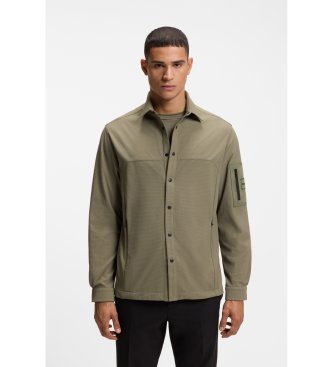 BOSS Camisa Tour Waffle beige