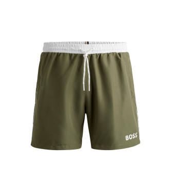 BOSS för män. 50515191 Sjöstjärna grön baddräkt (XXL), Strandkläder, Återvunnen polyester, Hållbar