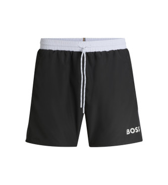BOSS para hombre. 50515191 Bañador Starfish negro (S), Beachwear, Poliéster Reciclado, Sostenible