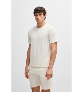 BOSS para hombre. 50540567 Camiseta Structure blanco (S), Casual, Algodón, Manga corta