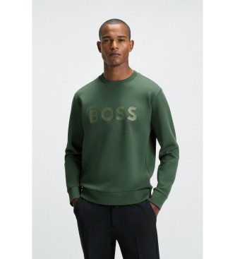 BOSS para hombre. 50506119 Sudadera con logotipo verde (XXL), Casual, Algodón