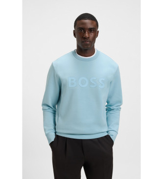 BOSS para hombre. 50506119 Sudadera Salbo azul (XL), Casual, Algodón, Manga larga