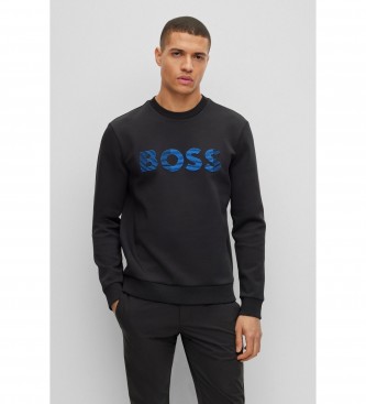 BOSS para hombre. 50493511 Sudadera Salbo negro (M), Casual, Algodón