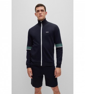 BOSS para hombre. 50497180 Sudadera Skaz Logos Multicolor marino (M), Casual, Algodón, Manga larga