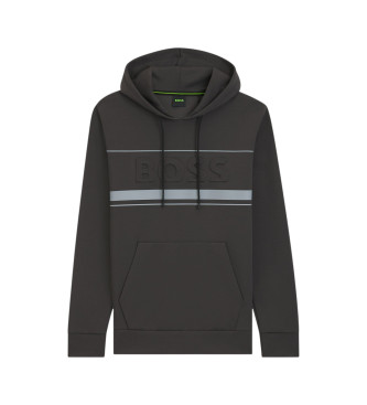 BOSS para hombre. 50545244 Sudadera Soody Zone gris oscuro (S), Casual, Algodón
