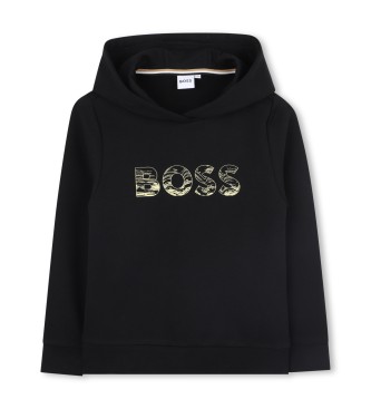 Boss Unisex Para NiñOs. J52355 Sudadera Felpa Suave Negro (6AñOs= 114Cm), Casual, AlgodóN, Manga Larga, Moda Infantil-image