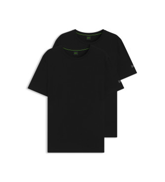 BOSS para hombre. 50543816 Pack 2 Camisetas Básicas negro (XS), Casual, Algodón, Manga corta