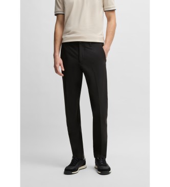 BOSSvoor mannen. 50534303 Commuter Slim Broek zwart (48), Casual, Gerecycled polyester, Duurzaam