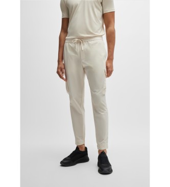 BOSS para hombre. 50508339 Pantalón tapered fit blanco (46), Casual, Poliéster