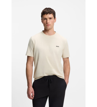 Boss Para Hombre. 50529941 Camiseta Taddy Blanco (L), Beige, Casual, AlgodóN, Manga Corta-image