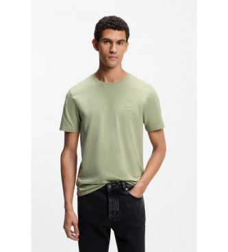 BOSS para hombre. 50508584 Camiseta Tales verde (L), Casual, Algodón, Manga corta