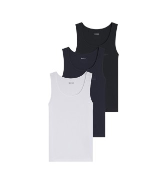 Para hombre. 50542132 Camiseta Pack 3 algodón acanalado , (S), Casual, Sin mangas / Tirantes
