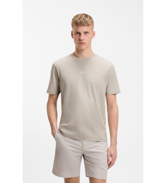 BOSS para hombre. 50473278 Camiseta Algodón elástico beige (S), Casual, Manga corta