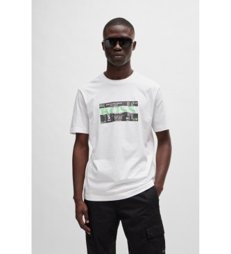 BOSS för män. 50515829 T-shirt Ticket vit (XL), Casual, Bomull, Kort ärm