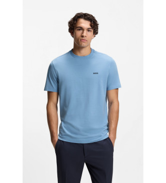 BOSS para hombre. 50506373 Camiseta Logo Contraste azul (S), Casual, Algodón, Manga corta