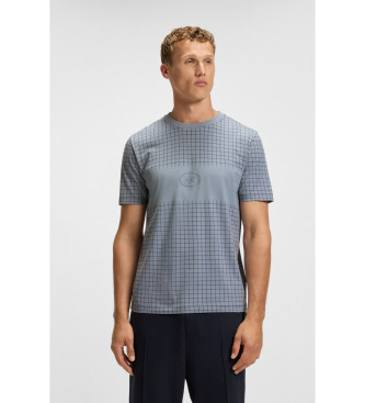 BOSSvoor mannen. 50543806 Grijs GL T-shirt (M), Casual, Polyester, Korte mouwen