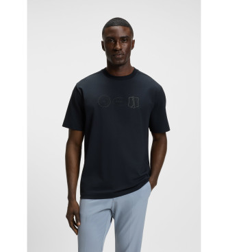 BOSS para hombre. 50543874 Camiseta Gl marino (S), Casual, Algodón, Manga corta