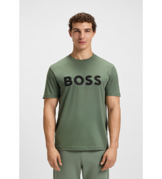BOSS para hombre. 50548411 Camiseta Iconic Zone verde (XXL), Casual, Poliéster, Manga corta