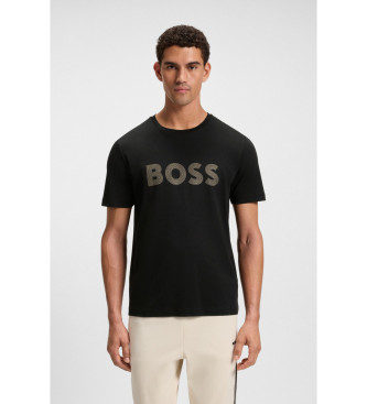 BOSS para hombre. 50543796 Camiseta Logo Future negro (XL), Casual, Algodón, Manga corta