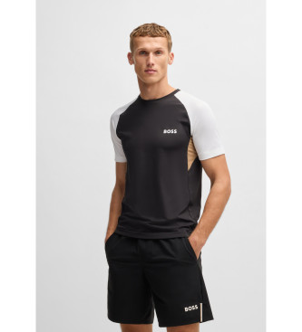 BOSS para hombre. 50539114 Camiseta Pique negro (XL), Casual, Deportivo, Multideporte, Manga corta, Poliéster Reciclado, Sostenible