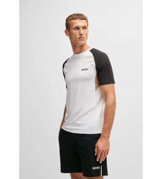 BOSS para hombre. 50539114 Camiseta Pique blanco (M), Casual, Deportivo, Multideporte, Manga corta, Poliéster Reciclado, Sostenible