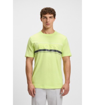 BOSS para hombre. 50550113 Camiseta Iconic Zone verde (S), Casual, Algodón, Manga corta