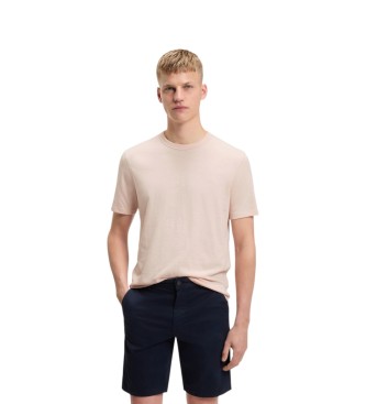 BOSS para hombre. 50508243 Camiseta Punto Logo rosa (3XL), Casual, Algodón, Manga corta