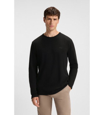 BOSS para hombre. 50520725 Camiseta Tempesto negro (L), Casual, Algodón, Manga larga