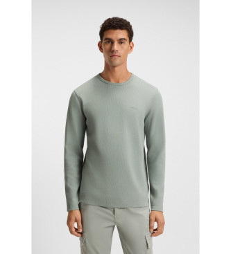 BOSS para hombre. 50520725 Camiseta Tempesto verde (XL), Casual, Algodón, Manga larga