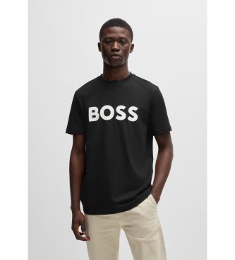BOSS para hombre. 50481923 Camiseta Thinking negro (XL), Casual, Algodón, Manga corta