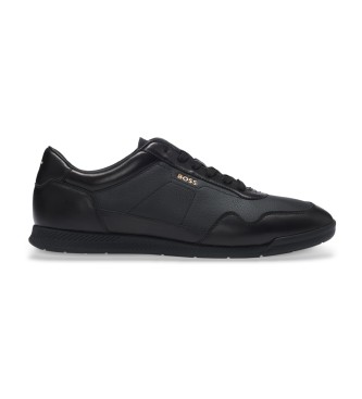 BOSS para hombre. 50536525 Zapatillas Titanium negro (39), Plano, Cordones, Casual