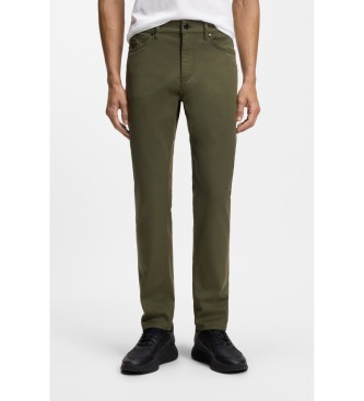 BOSS para hombre. 50560463 Pantalón Tapered Fit verde (34/32), Casual, Poliéster