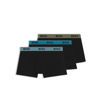 BOSS para hombre. 50531684 Pack 3 Bóxers Power negro (M), Homewear, Algodón