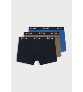 BOSS para hombre. 50554693 Set 3 Bóxers Power negro, verde, azul (XXL), Homewear, Multicolor, Algodón