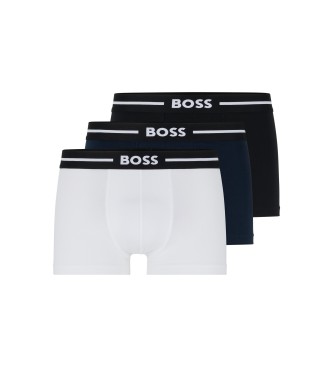 BOSS para hombre. 50483646 Pack 3 Bóxer Bold negro, blanco (M), Homewear, Algodón