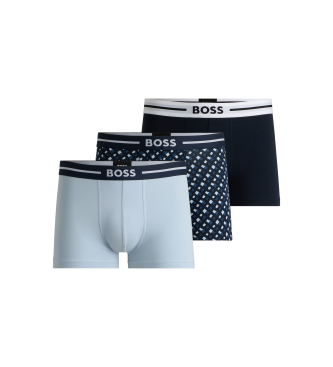 BOSS para hombre. 50531694 Pack 3 Bóxers Bold Design marino, azul (XL), Homewear, Algodón