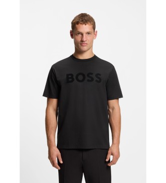 BOSS para hombre. 50553636 Camiseta Iconic Logo negro (XXL), Casual, Algodón, Manga corta