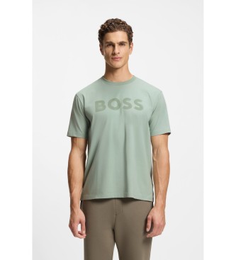 BOSS para hombre. 50553636 Camiseta Relaxed Fit verde (XXL), Casual, Algodón, Manga corta