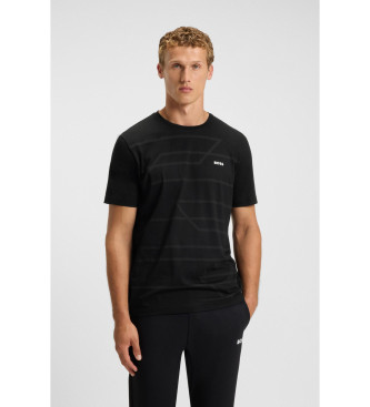 BOSS para hombre. 50551617 Camiseta Pattern Goc negro (L), Casual, Algodón, Manga corta
