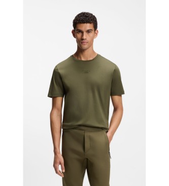 BOSS para hombre. 50561856 Camiseta Algodón Mercerizado verde (S), Casual, Manga corta